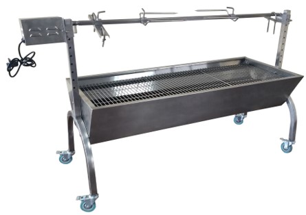 [AM-3500] Electric Outdoor Rotisserie BBQ Grill Stainless Steel / شواية كهربائية خارجية دوارة من الفولاذ المقاوم للصدأ