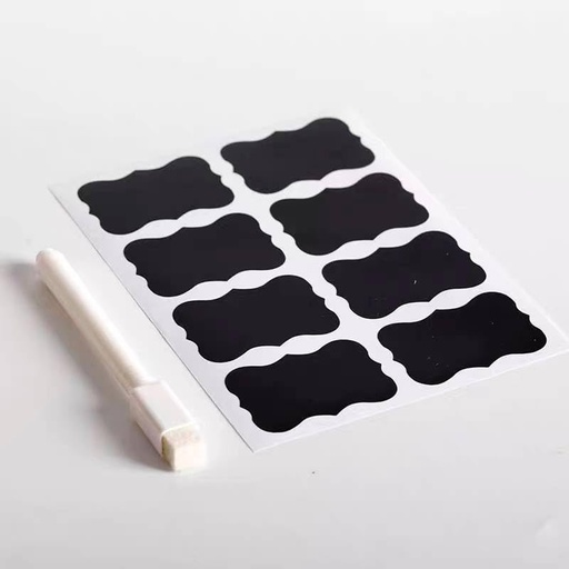 [AM-3851] A set of 24-piece spices stickers with a pen/طقم ملصقات توابل مكون من 24 قطع مزود بقلم  