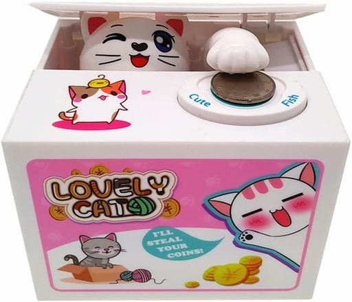 [AM-0820] Cat Steal Money Saving Box / لعبة الحصالة القط السارق