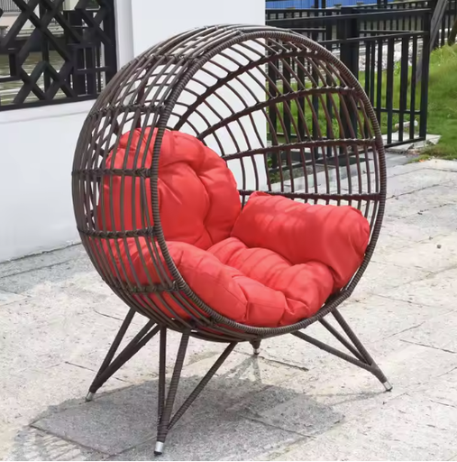 [AM-2849] Wicker Round Ball Lounge Chair / كرسي استرخاء دائري من الخيزران