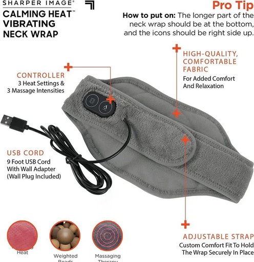 [AM-3948] Calm Heat Massaging Neck Wrap / جهاز مساج الرقبة
