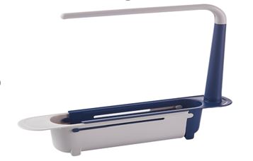 [AM-2820] Adjustable 2-in-1 Telescopic Sink Storage Rack Holder/حامل منظم  حوض تلسكوبي 2 في 1 قابل للتعديل