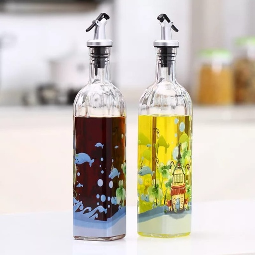 [AM-2160] DOUBLE OIL BOTTLE / زجاجتين زيت 500 مل