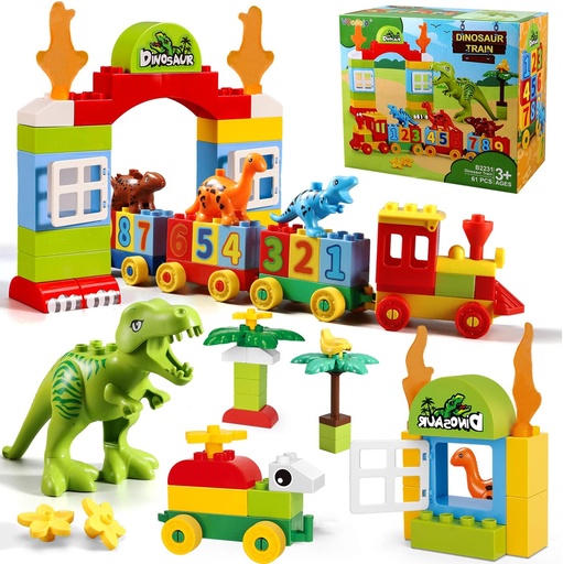 [AM-3764] Dinosaur building blocks toy/ لعبة مكعبات بناء ديناصور