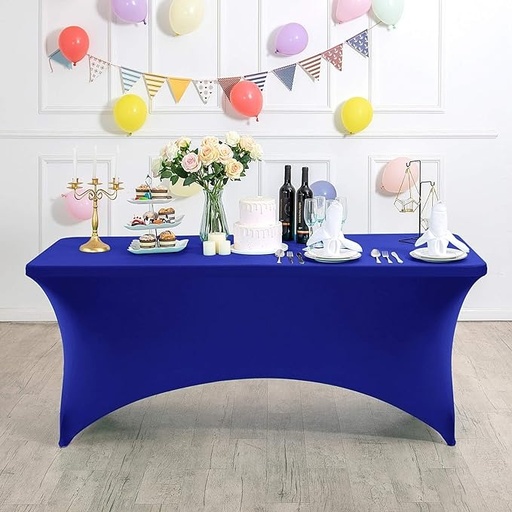 [AM-4023]  Stretchable Table Cover-Blue / غطاء طاولة المطاط - أزرق   