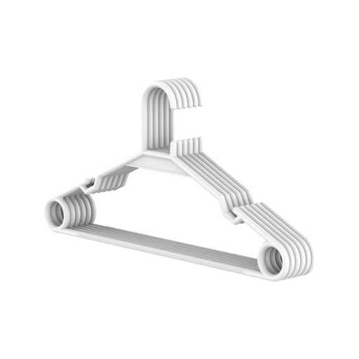 [F075] FLORA CLEAR PLASTIC HANGERS 6 PCS 