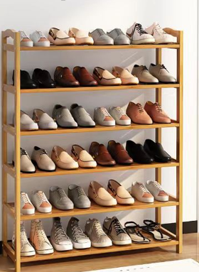 [AM-4232] SHOE SHELF WOOD 5 LAYER  /ستاند الأحذية الخشبي