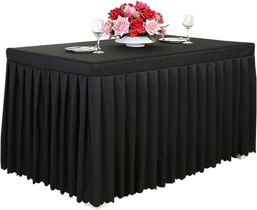 [AM-4401] Table Cover Black /  غطاء مفرش الطاولة الاسود