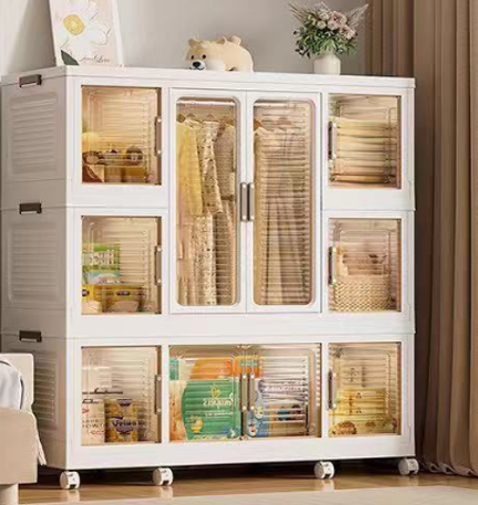 [AM-4435] 8-Shelf Foldable Clothes STORAGE Closet /خزانة تنظيم الملابس قابلة للطي8 رفوف