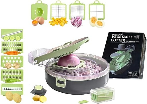 [AM-4542] 9 FUNCTION VEGITABLE CUTTER /قطاعة الخضار متعددة الوظائف