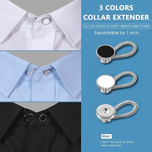 [AM-4633] 6 Pcs Shirt Collar Extender/ 6 قطع اكسسوار مطاط القميص