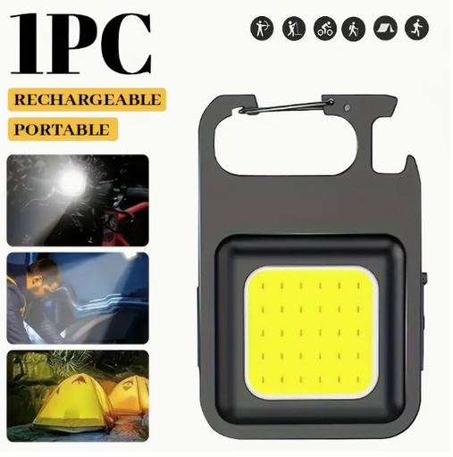 [AM-4648] 6IN1 Portable Chargeable Keychain LED Flashlight/مصباح يدوي LED محمول قابل للشحن 6 في 1