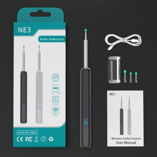[AM-4699] Ear Cleaner Tool with Camera, LED Light/ أداة تنظيف الأذن مع كاميرا وإضاءة 