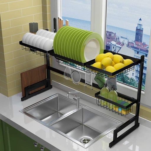[AM-4708] Over the sink, dish organizer rack Single Layer /رف منظم للأطباق فوق الحوض "without warranty" 