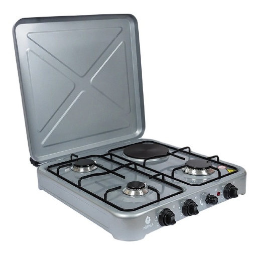 [AM-4718] GAS COOKER 4 EYES WITH COVER-GREEN/ موقد الغاز 4 شعلات وغطاء اخضر