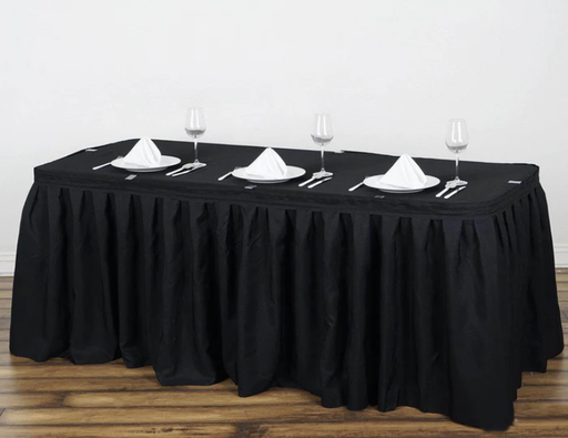 [AM-4868] Satin Table Cover 180x74x74 BLACK /غطاء طاولة حرير اسود