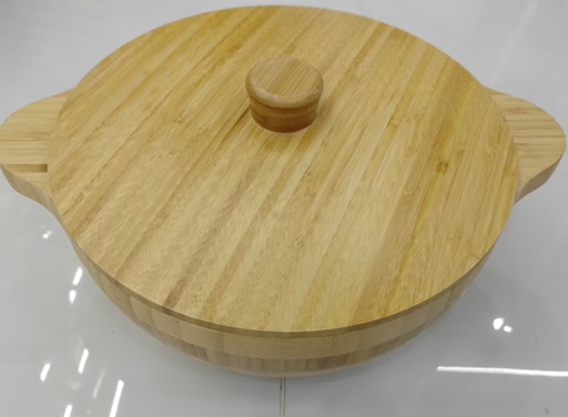 [AM-4882] bamboo plate set/مجموعة أطباق الخيزران