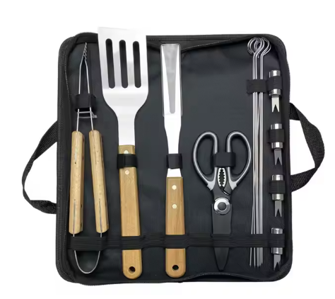 [AM-4896] BBQ Grill Set Bag 14pcs / حقيبة مجموعة شواء 14 قطعة