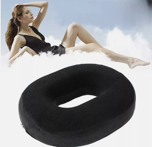 [AM-4902] Round Medical Seat Cushion Black/وسادة مقعد طبية دائرية باللون الأسود