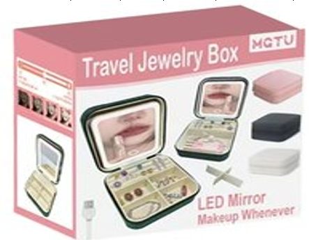 [AM-4925] Jewelry box/ شنطة تنظيم الاكسسوارات مع اضاءة 