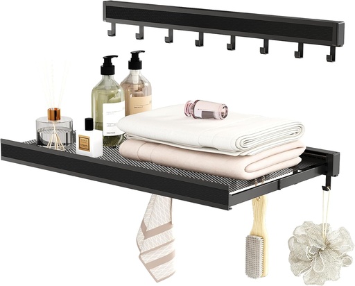 [AM-4932] Foldable Organizing Wall Rack 40cm, / رف تنظيمي قابل للطي، 40 سم، مثبت على الحائط