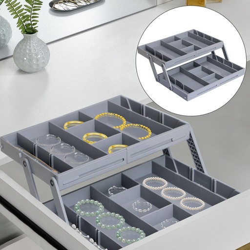 [BOCT 4217-36] 2 Tier Drawer Organizer Expandable /منظم أدراج رفين قابل للتوسيع