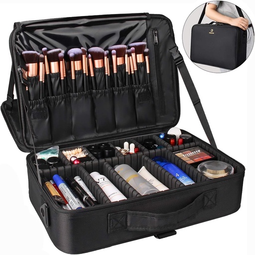 [AM-4938] Large Professional Makeup Case 16.5in / حقيبة مكياج احترافية كبيرة مقاس 16.5 بوصة