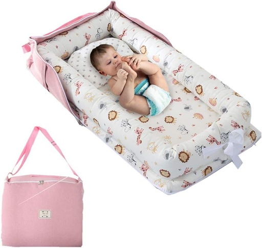 [AM-4961] Baby Cot Nest Bed Bebe Protect Cradle Cushion Bumper Travel Crib for Newborn  / سرير أطفال وسادة سفر لحديثي الولادة 