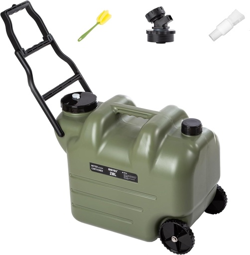 [AM-4969]  28L Water container with Wheels /علبة ماء سعة 28 لترًا مع عجلات  