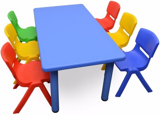 [AM-3917] CHILD TABLE +6 CHAIRS / طاولة أطفال مع 6 كراسي 