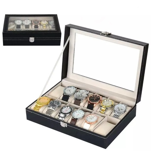 WATCH STORAGE BOX 6 DIVIDER  / صندوق تخزين الساعات 6 أقسام