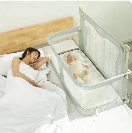 [AM-6064] 3 in 1 crib guardrail, baby safety bed fence / حاجز حماية لسرير الأطفال 3 في 1 