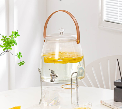 [AM-6070] Plastic Beverage Dispenser Container 5.2L (with base)/وعاء بلاستيكي لتوزيع المشروبات سعة 5.2 لتر (مع قاعدة) (Set)