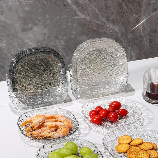 [AM-6102] Plastic Side Dish Plates 8PCs/أطباق جانبية بلاستيكية 8 قطع