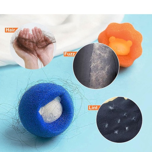 [AM-6114] Laundry Hair Removal Sponge Balls 2PCs/كرات إسفنجية لإزالة الشعر من الملابس قطعتان
