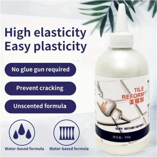 [AM-6135] Waterproof Tile Gap Glue 280ml Silver/ غراء فجوات البلاط المقاوم للماء 280 مل فضي