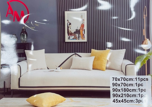 [AM-6157] Non-slip Couch Cover Mat XXL SIZE OFF WHITE COLOR / غطاء أريكة غير قابل للانزلاق، مقاس XXL، لون أبيض عاجي