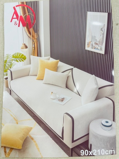 [AM-6161] Non-slip Couch Cover Mat XL SIZE 90*210 OFF WHITE COLOR / غطاء أريكة غير قابل للانزلاق مقاس XL 90*210 لون أبيض عاجي
