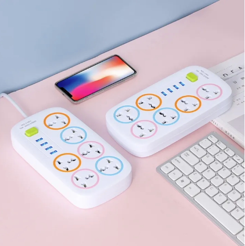 [AM-6196]  Iconic 6 Socket Extension Board with 4 USB Port 3M  / مقبس طاقة ستة مقابس وأربعة منافذ USB بطول 3 أمتار