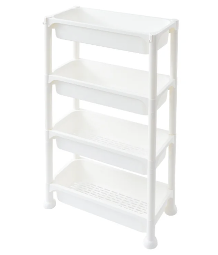 [AM-6204] White 4-LAYERS NARROW places Organizer/ منظم أبيض للأماكن الضيقة بأربع طبقات 