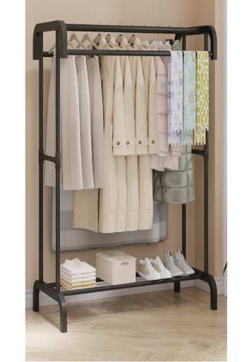 [AM-6347] Multi-Pole Clothes Hanger with 1 shelf 91x44x157cm/علاقة ملابس متعددة الاعمدة مع رف واحد