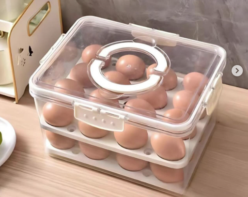 [AM-6223] EGG STORAGE CONTAINER 2 SHELVES/ علبة تخزين البيض رفين