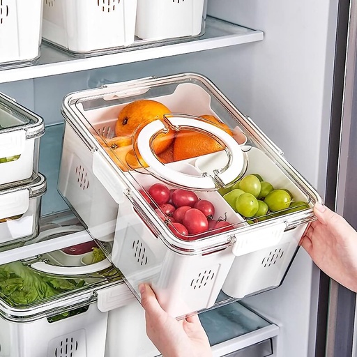 [AM-6225] 4-Compartment Detachable Fridge Food Container/ علبة حفظ الطعام قابلة للفصل مكونة من 4 أقسام