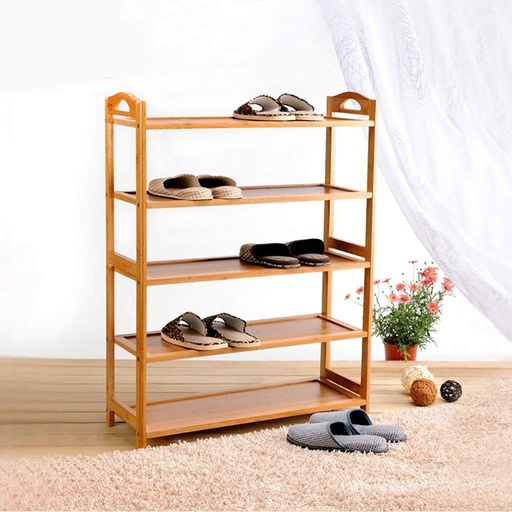 [AM-6231]  4-layer shoe rack 68*24*64/ رف أحذية خشبي  4 رفوف