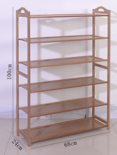 [AM-6233] 6-layer wooden shoe rack 68*24*100/ رف أحذية خشبي مكون من 6 طبقات