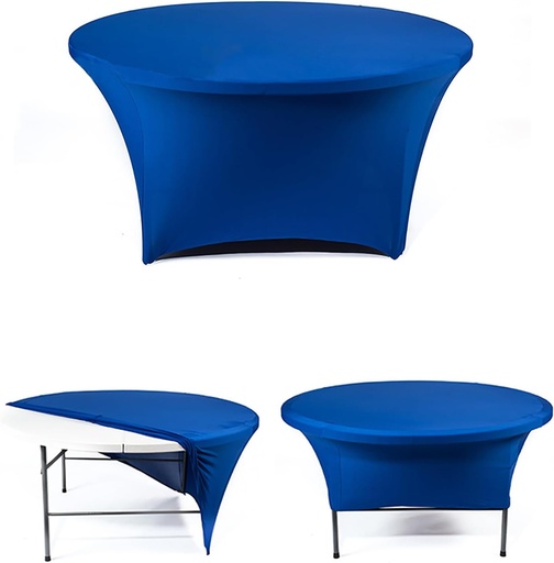 [AM-6256] Round Table Cover BLUE-150cm/ غطاء طاولة مستديرة لون الأزرق