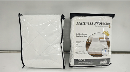 [AM-6401] MATTRESS PROTECTOR 180x200+28cm with pillow covers/  غطاء حماية المرتبة مع اغطية الوسادة