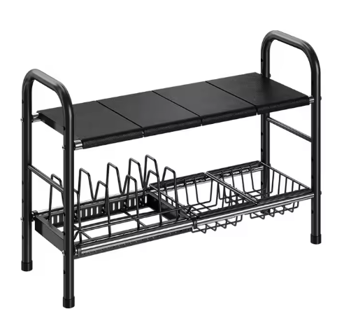 [AM-6443] SINK STORAGE RACK DOUBLE /رف تخزين حوض المطبخ 