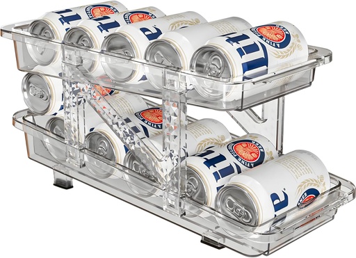 [AM-4170] Extendable Can Organizer Dispenser for Refrigerator 15-23.5cm /منظم علب المشروبات للثلاجة قابل للتمديد
