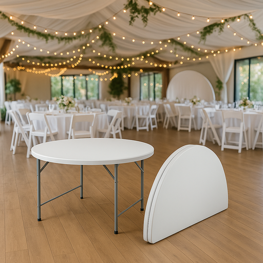 [AM-6513] 1.5M Foldable Round Table / 1.5M طاولة دائرية قابلة للطي